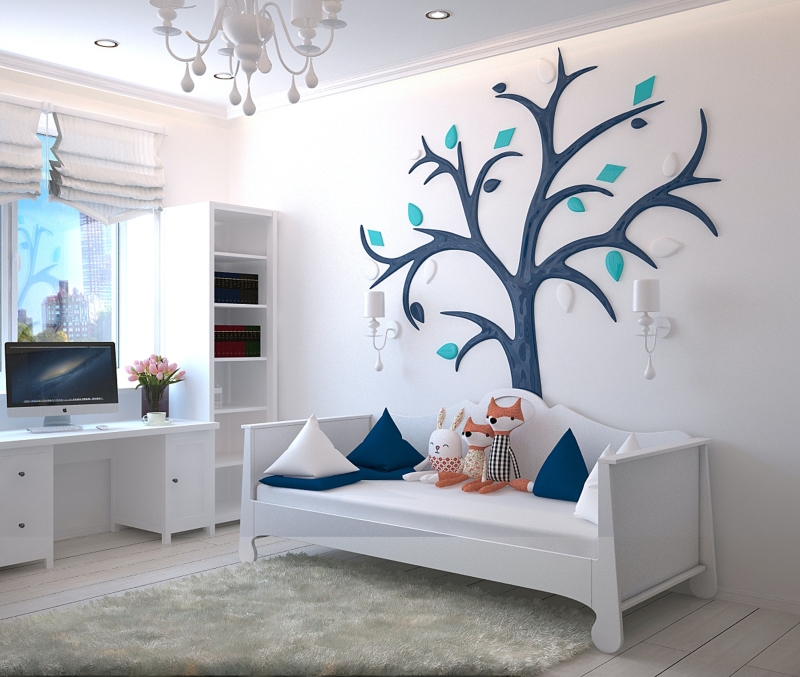 How to decorate the walls of the children